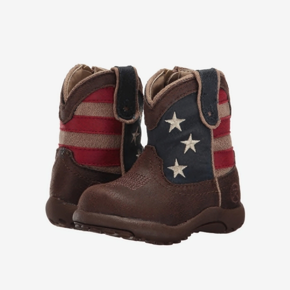 Host Pick Roper American Patriot Boots Size 4 - Picture 1 of 6